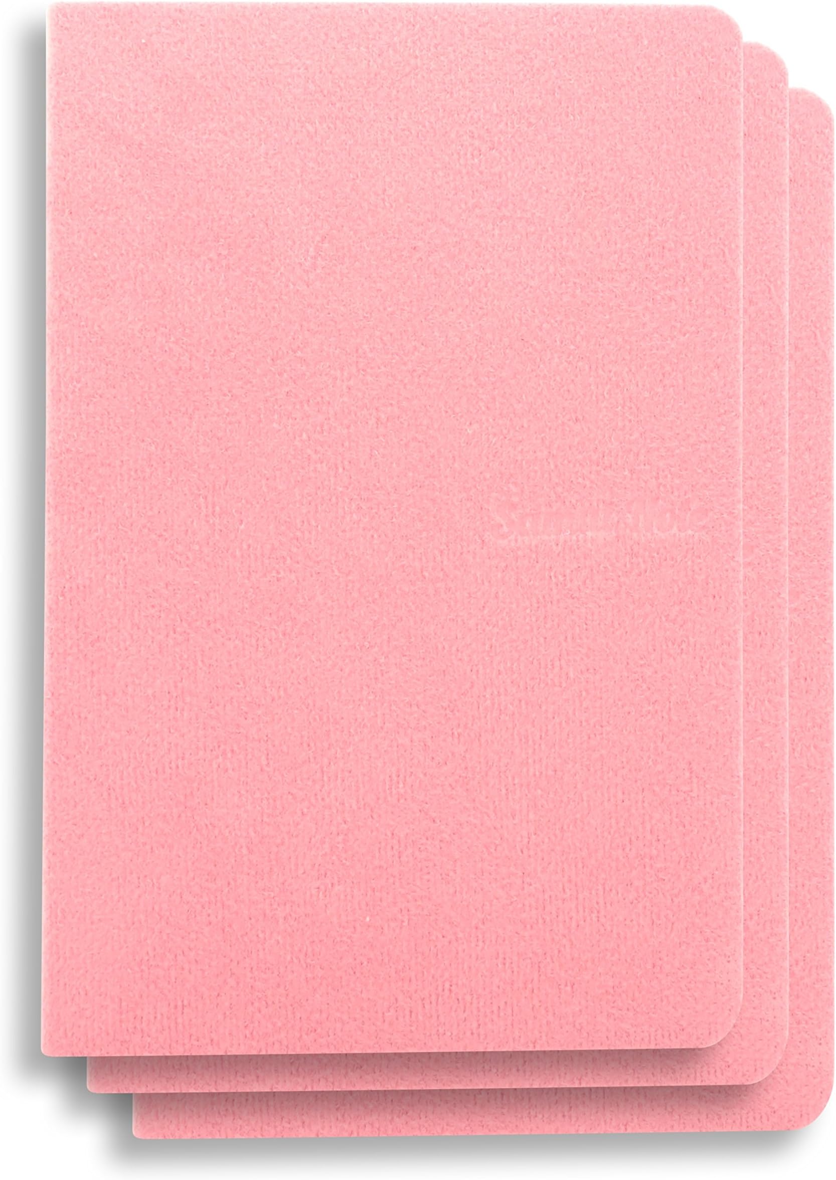 (Pack Of 3) 5.7 x 3.8 inches Notebook Handmade Soft Pink Fabric Cover, 192 lined Pages | Lay Flat Binding | Cream Paper, A6 Size