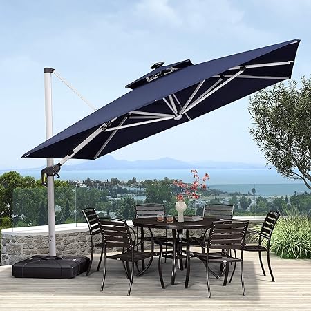 purple leaf offset patio umbrella