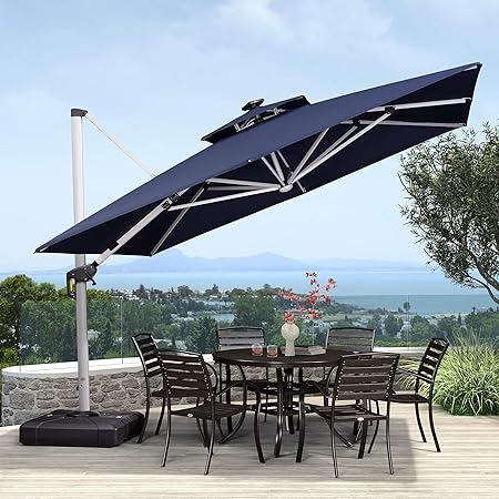 purple leaf cantilever umbrella