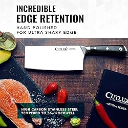 Cutluxe Cleaver Knife - 7" Meat Cleaver, Butcher