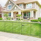 FOREHOGAR Metal Garden Fence with Gate 36 in H x 12