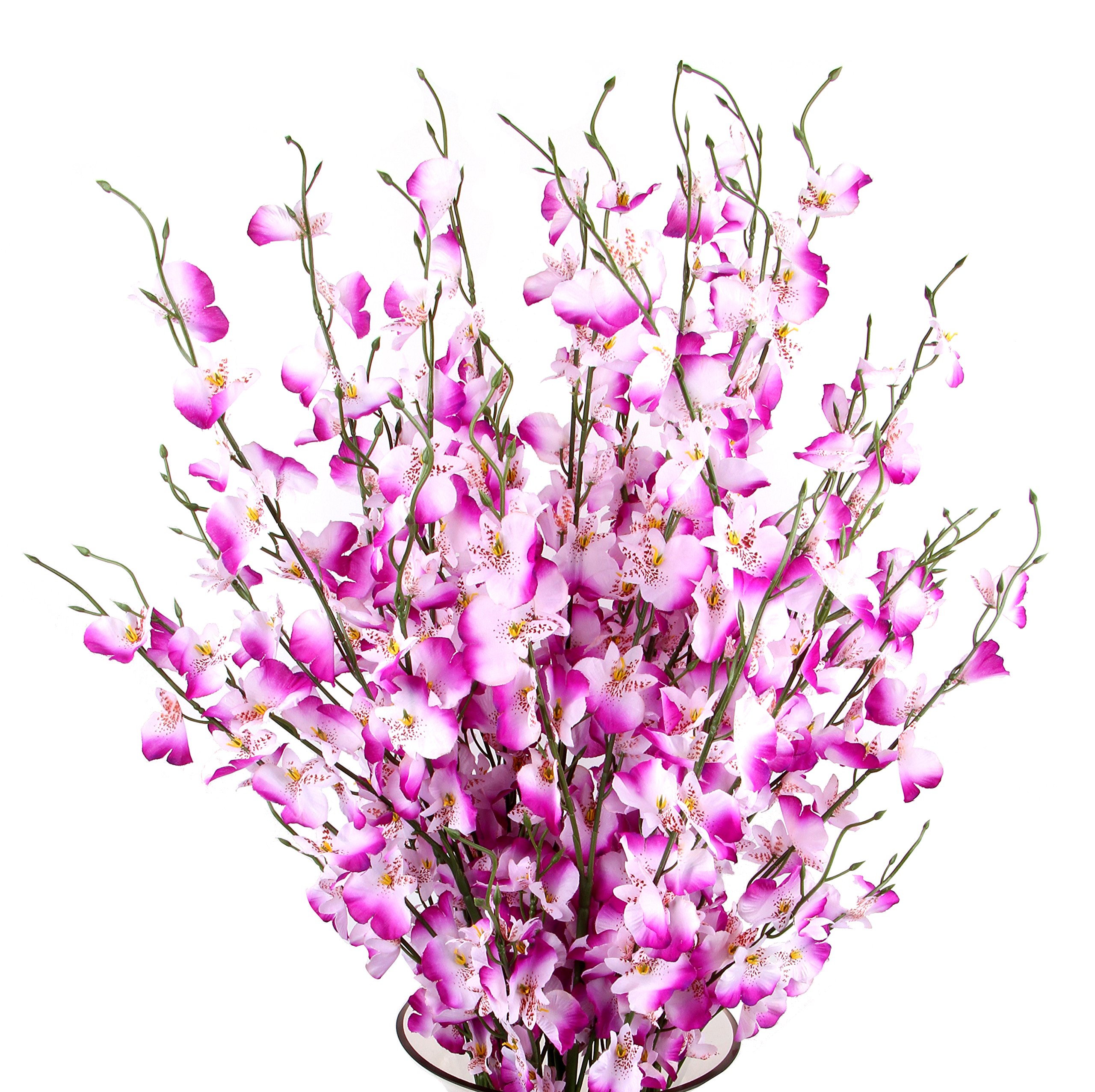 TYEERDEC Artificial Orchids Flowers, 10 Pcs Silk Fake Orchids Flowers