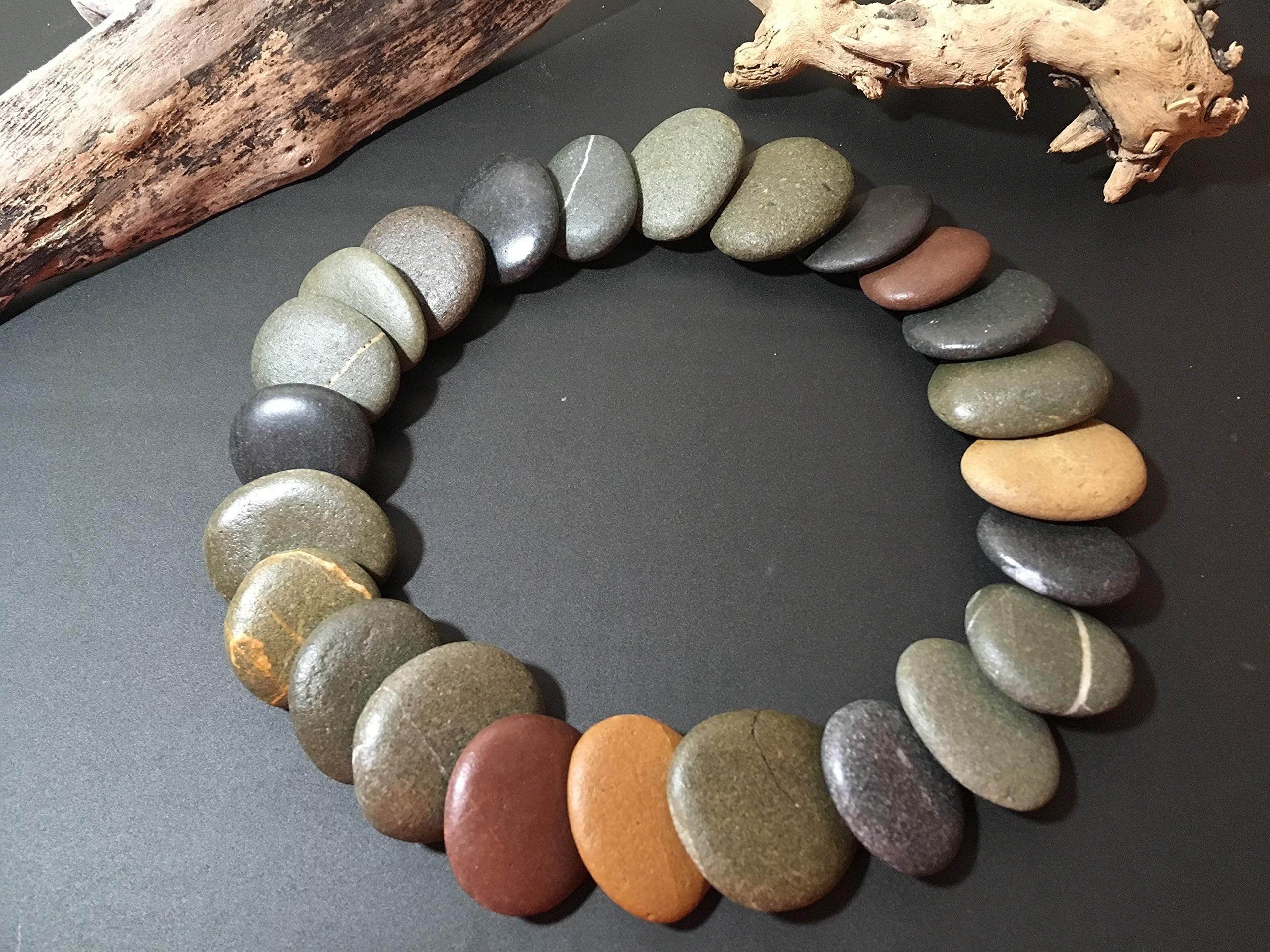 Clear Crystal Coat Beach Stone Pebbles for Crafts, 10 Pieces from The Irish Coast Between 2-4 cm by rsteinborn