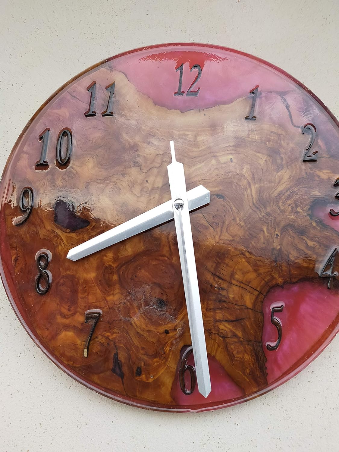 Amazon Com Epoxy Wall Clock Resin Wall Clock Wooden Wall Clock Handmade