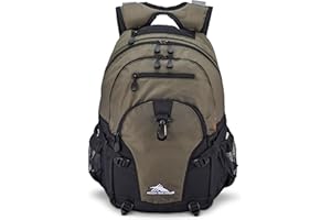 High Sierra Loop-Backpack, Travel, or Work Bookbag with tablet-sleeve, Olive, One Size