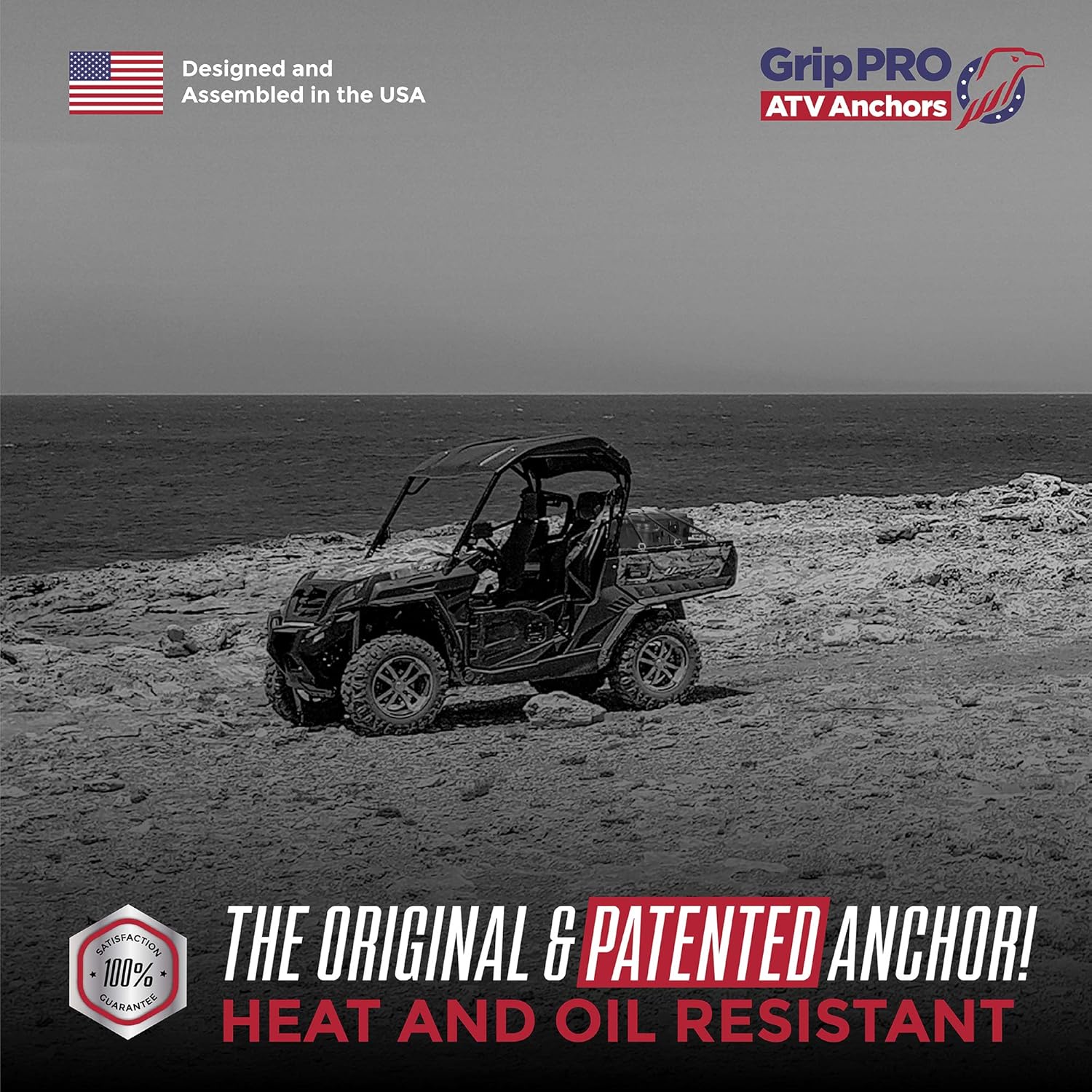 GripPRO ATV Anchors to fit Polaris Ranger & General Lock & Ride - ATV Tie Down Anchors Set of 6 - OEM Quality Fit ATV Lock and Ride Accessories - Patented Design - Will NOT FIT RZR: Automotive