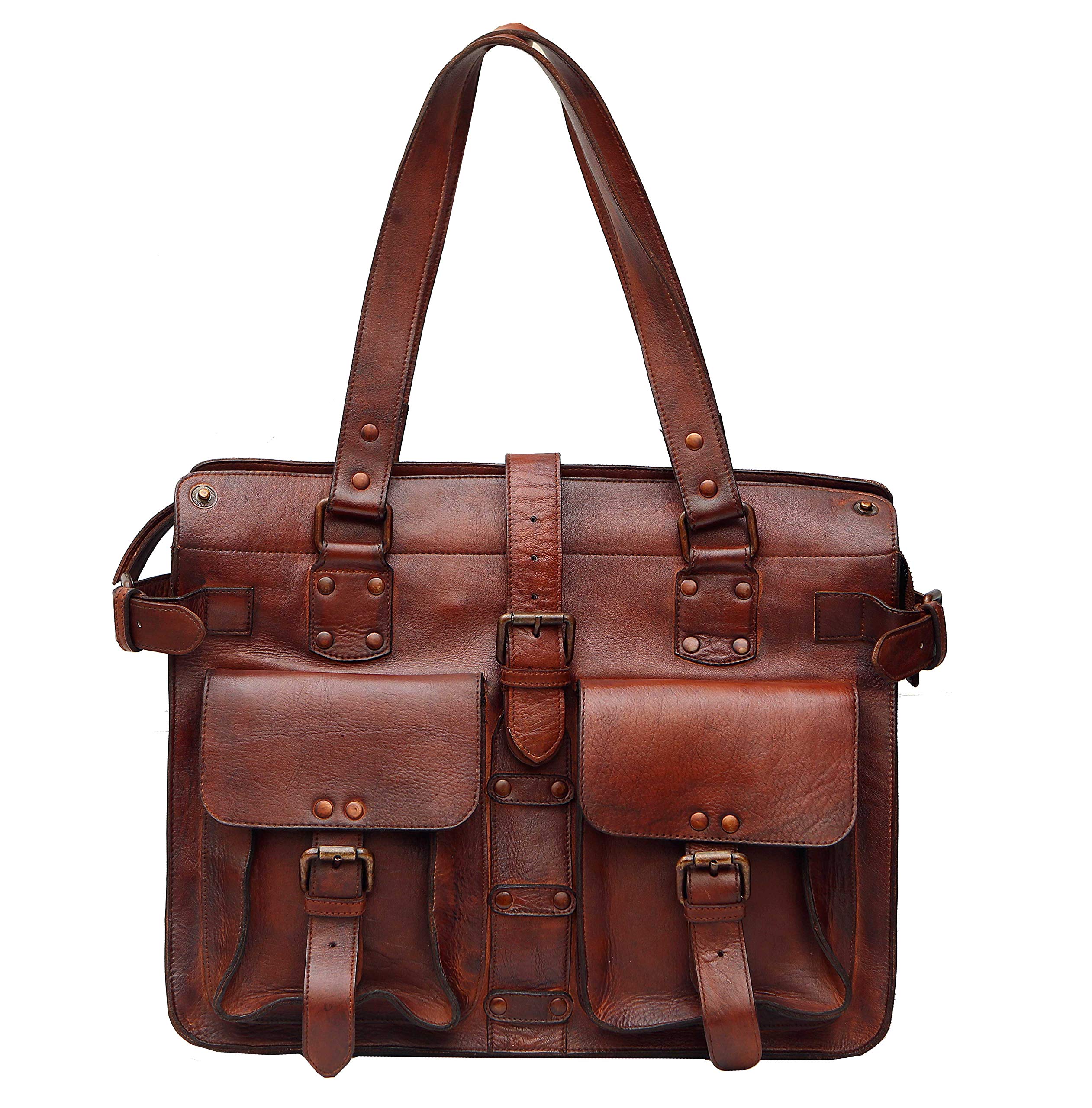 Superior Leather - Womens Real Leather Shoulder Bag Hobo Brown Handbag SLG-19