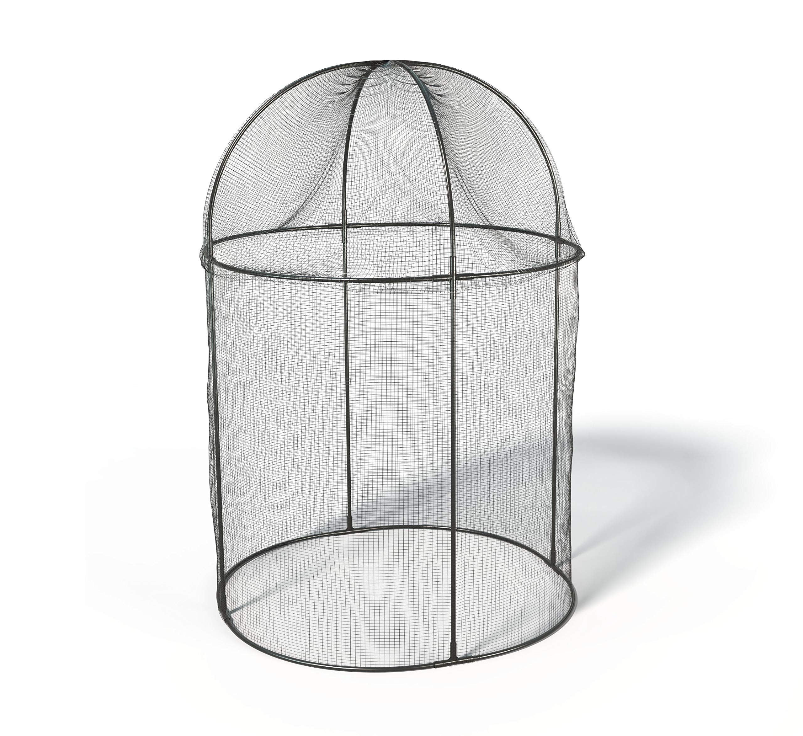 Haxnicks Steel Round Fruit Cage Frame | Bird Netting Plant Protection For Fruit Bushes | Gooseberry Currants Raspberries | Black, 100x100x150cm | Frame050101