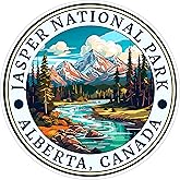 Jasper National Park Alberta Canada Sticker 4 Inch Nature Hiking Camping - Waterproof Vinyl Decal for Laptop Water Bottle Car Tumbler - Durable Aesthetic Long-Lasting Stickers for Adults ID44990