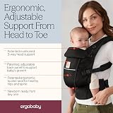 Ergobaby Adapt Baby Carrier Newborn Three Positions SoftFlex Mesh Onyx Black view 2