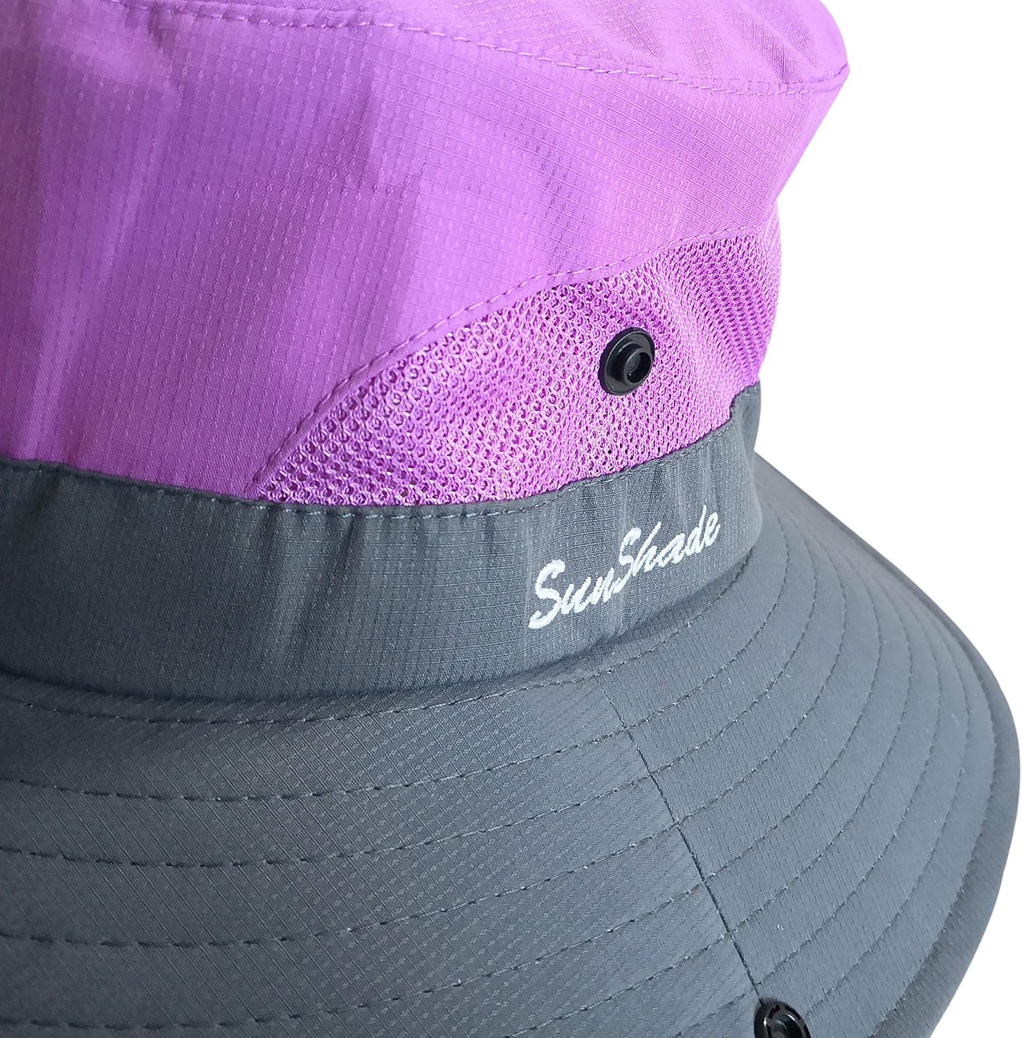 Muryobao Women's Sun Hat Outdoor UV Protection Foldable Mesh Bucket Hat Wide Brim Summer Beach Fishing Cap Purple at  Women’s Clothing store