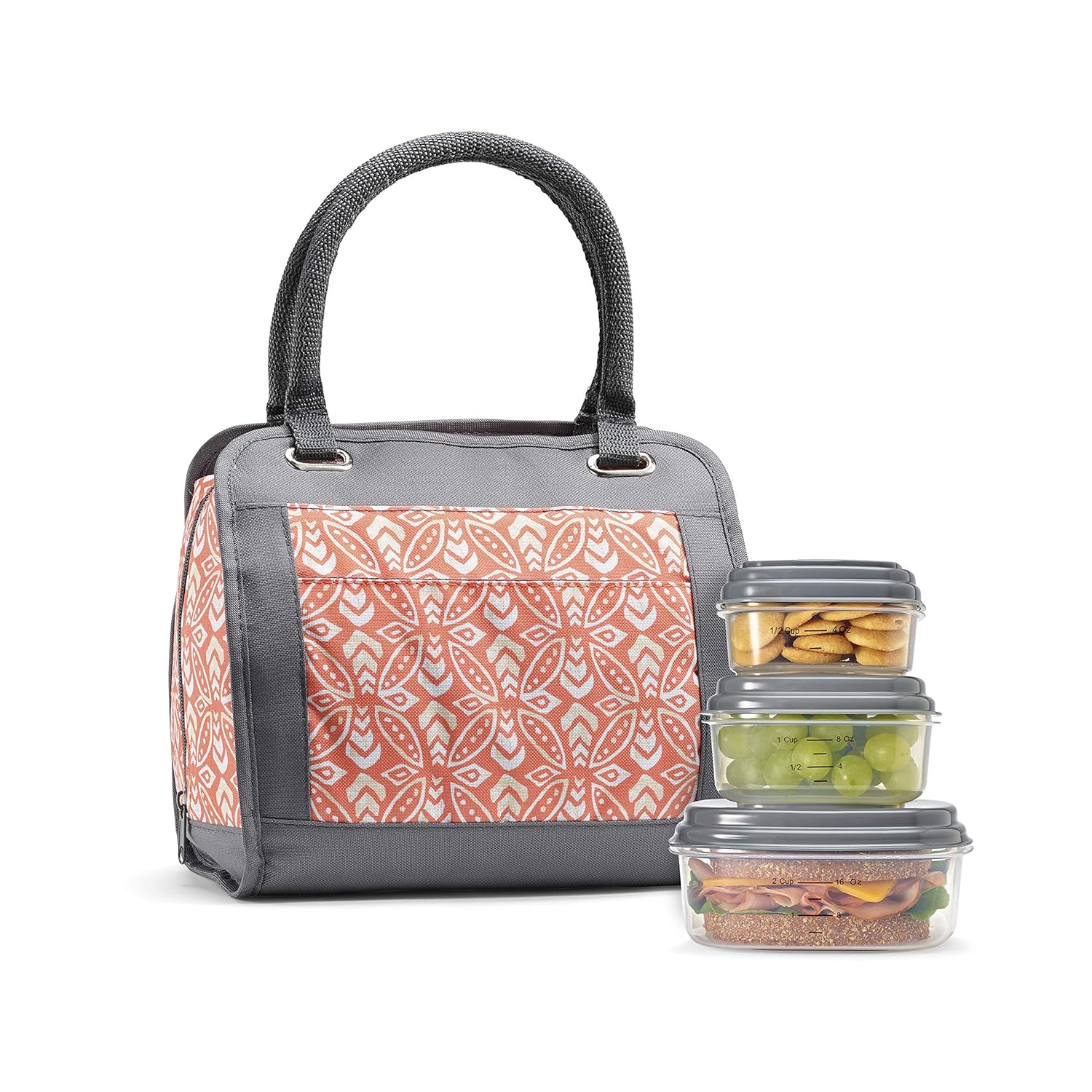 Fit Fresh Ashland Lunch Bag Kit with Reusable Container Set and Ice