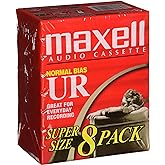 Maxell 109085 Brick Packs Optimally Designed for Voice Recording, Low Noise Surface with 60 Min Recording Time Per Tape