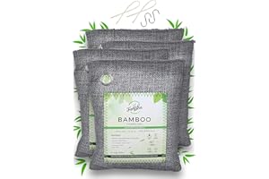 Famsha 200gm Premium MOSO Bamboo Charcoal Air Purifying Bags, Activated Charcoal Bags Odor Absorber, Provides Natural & Fresh Air for your Home, Car & Office