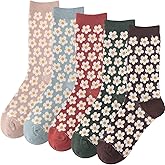 Daphene Women's Ethnic Vintage Socks | Premium Combed Cotton Warm | Retro Patterns Breathable Stretch Design | Holiday Gifts