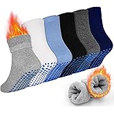 GRPSKCOS Toddler Thick Grip Socks, 6 Pairs Kids Winter Socks Non Slip Sock for Boys Kids 1-7 Years