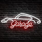 Kavaas Garage Neon Sign, LED Garage Sign for Car Room Decor | Neon Car Sign for Garage Decor, Auto Repair Workshop, Man Cave - Best Gifts for Dad, Car Enthusiast (GRG2)