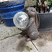 Garden Mile® Magic Garden Rabbit with Crystal Ball Solar Power Pond ...