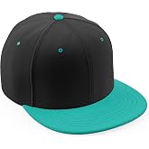 Daxton Classic Blank Snapback Flat Bill Visor Hat Cap One Size Adjustable Back