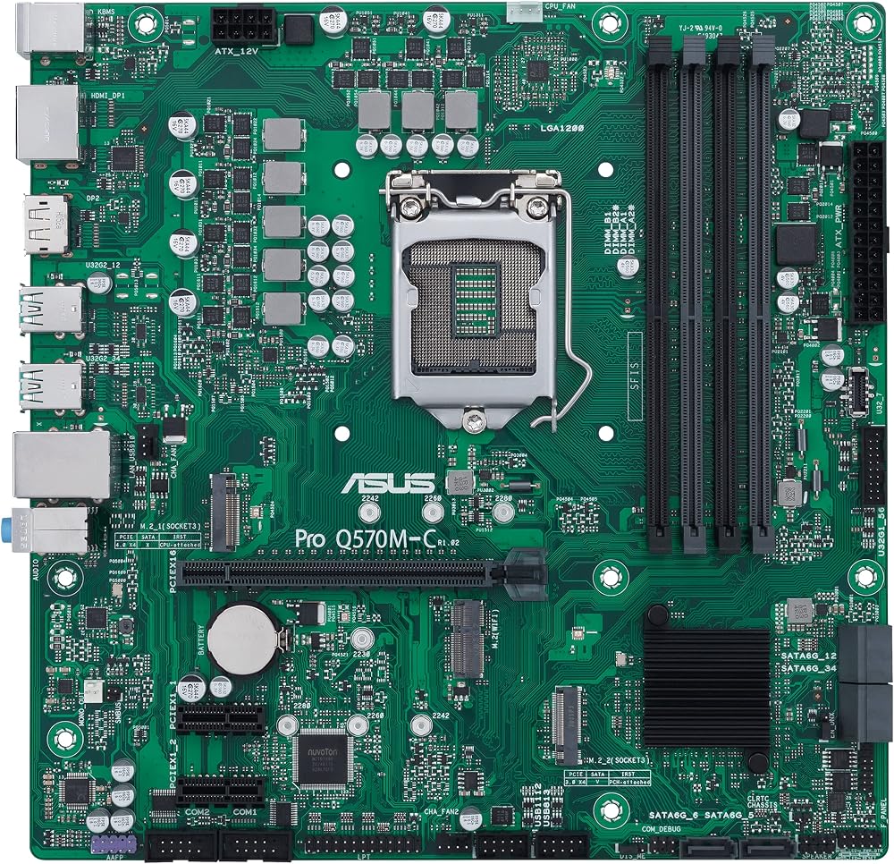 ASUS Pro Q570M-C/CSM mATX Motherboard LGA1200 10th/11th Gen Intel vPro PCIe 4.0