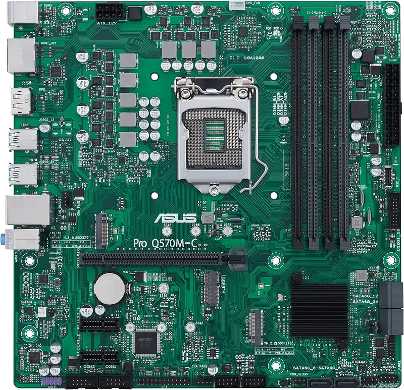 ASUS Pro Q570M-C/CSM mATX Motherboard LGA1200 10th/11th Gen Intel vPro PCIe 4.0