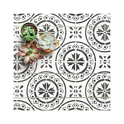 Morello Tile Furniture Wall Floor Stencil For Painting X Large