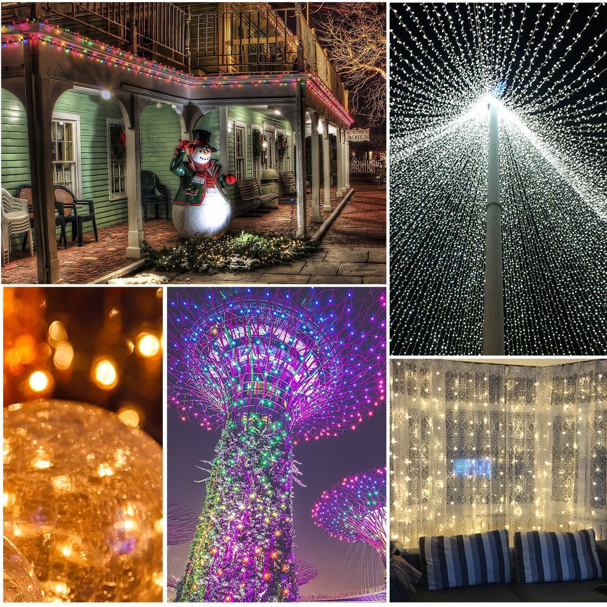 B2ocled 1 Pack Waterproof 10m String Lights Power Adapter Included Fairy Starry Lights for Decoration Multicoloured