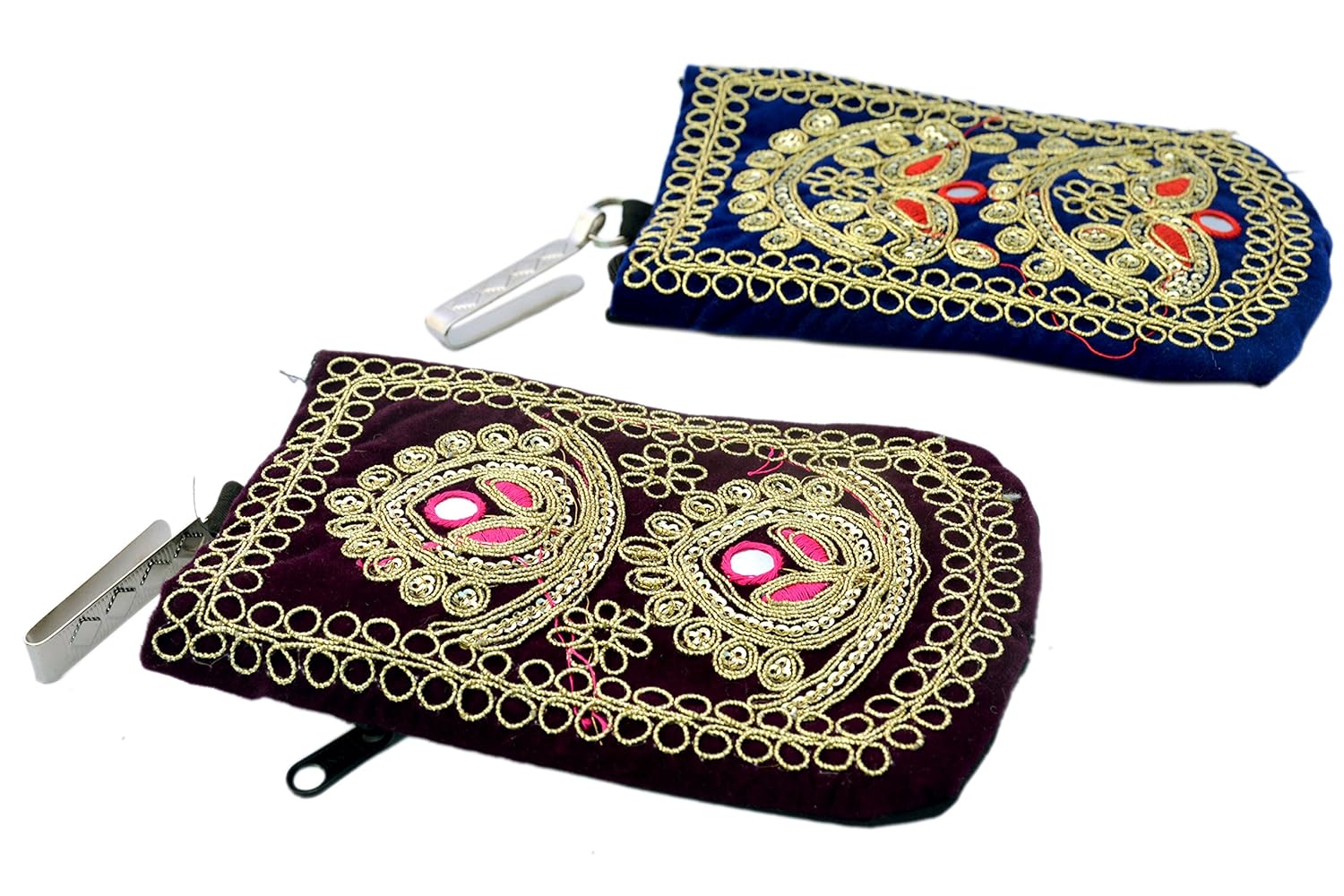 craft trade designer embroided mobile-phone pouch cover set of 2