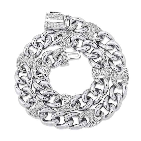 数量限定セール With Setting Prong Women And Men For Chain Link Cuban Miami Polished And Out Iced Plated Gold 14k 16mm Topgrillz Box Whit Clasp ネックレス Sutevalle Org