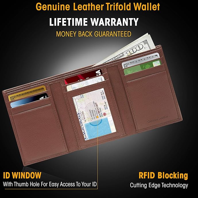 金盒特价 Access Denied 手工制 防RFID信息窃取 男式三折钱包 6.7折.99 多色可选 海淘转运到手约¥153