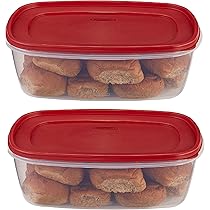 Amazon.com: Rubbermaid 071691405382 food, 2 pack, clear with red 