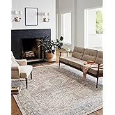 Loloi Chris Loves Julia Jules Collection JUL-07 Natural/Ocean 7'-6'' x 9'-6'', .13" Pile Height, Area Rug