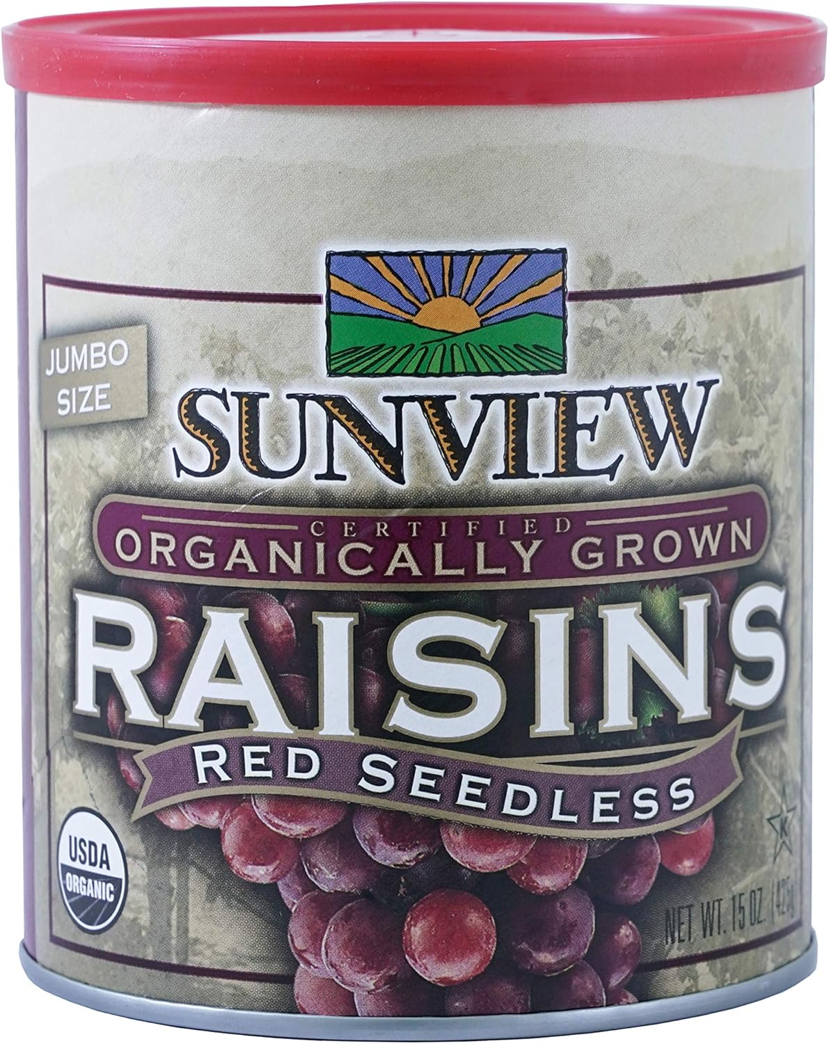 Sunview Organic raisins red can, 15oz Amazon.sg Grocery & Gourmet Food