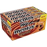 MENTOS CANDY ROLL, CARAMEL &amp; CHOCOLATE, NON MELTING, 1.34 Ounce (Pack of 12)