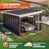 Gardebruk Robot Lawnmower Garage 89x90x54cm Metal Shed Anthracite view 2