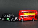 TB Diecast London Bus and Taxi Set Souvenir Moving Wheel Action view 6