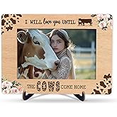 Couple Picture Frame, I Will Love You Until The Cows Come Home Picture Frame, Couples Gifts For Girlfriend Boyfriend, Wedding Gifts For Husband Wife, Love Quotes Wooden Photo Frame With Stand, A50