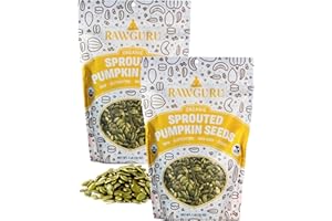 RawGuru Organic Sprouted Pumpkin Seeds - Pumpkin Seeds to Eat - 16 oz, Pack of 2