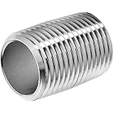 USA SEALING ZUSA-PF-5642 Aluminum Schedule 40 Close Nipple Fully Threaded, 1" NPT, 1-1/2" Long