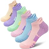 WISVOOO Ankle Socks Women Anti-blister Breathable Running Athletic Cushioned Socks 3/6 Pairs
