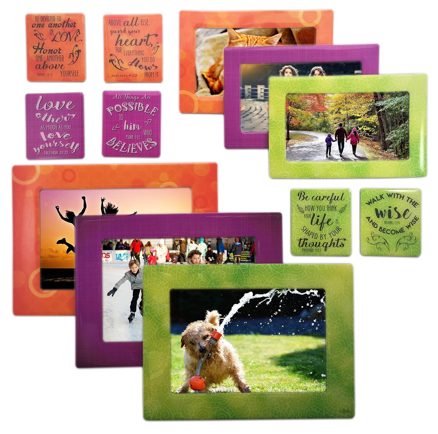 12 Piece Picture Frame and Refrigerator Photo Album