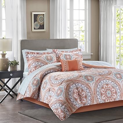 New Nepal Complete Bed Set Coral Twin