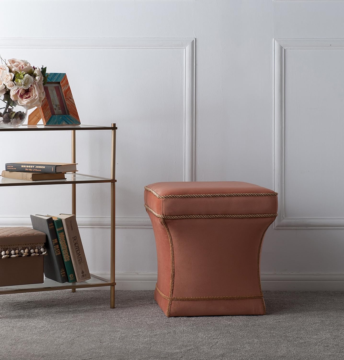 Jennifer Taylor Home 2333-930 Savannah Ottoman, Orange