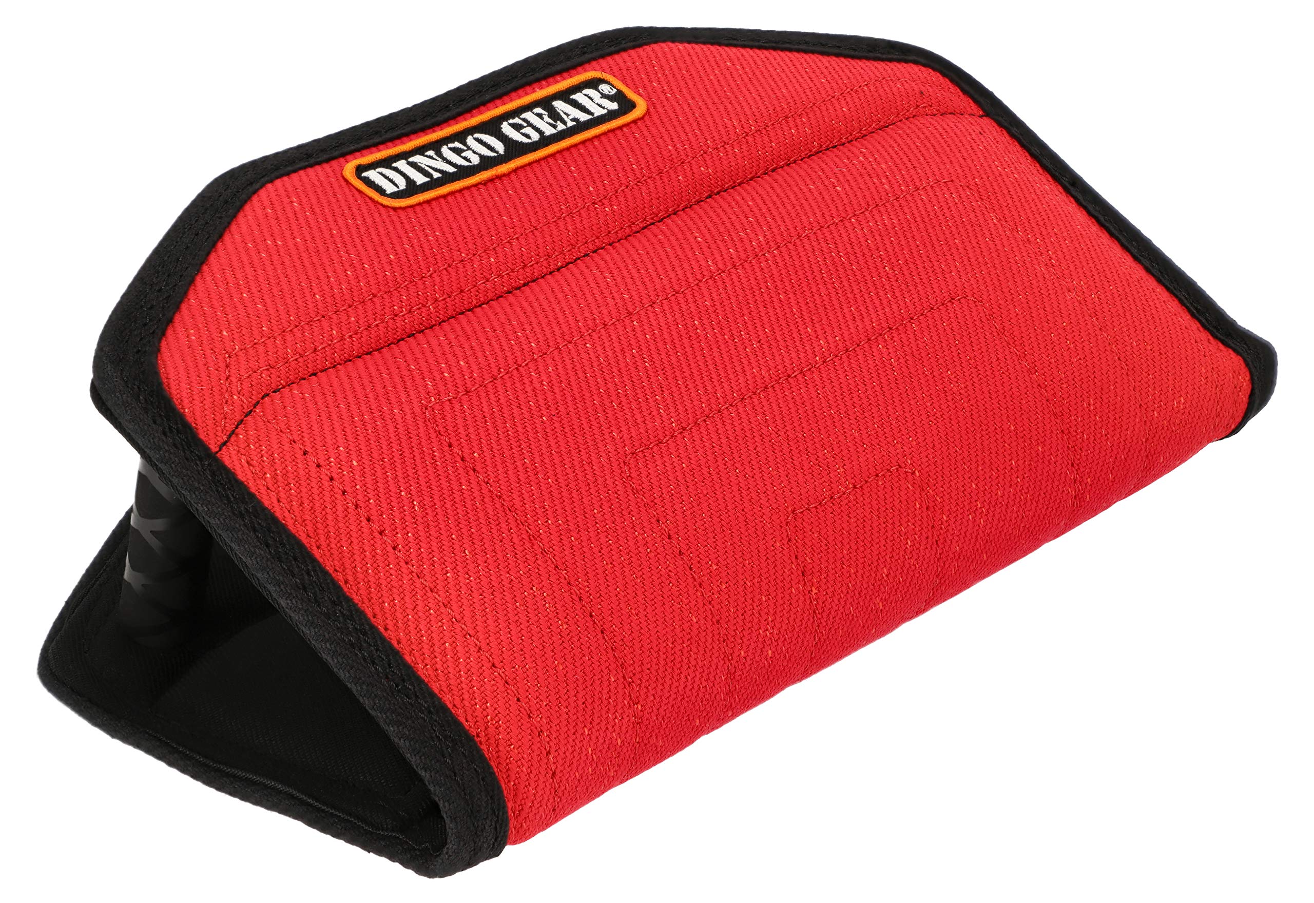 DINGO GEAR Gizmo Bite Wedge for K9, IGP, Dog Sports, Bite Work, Special Forces Training, Universal Sleeve with 3 Holders, Handmade, Nylcot Material Red (S00517)
