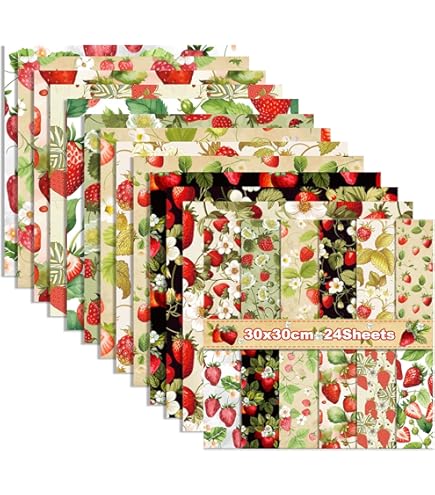 Amazon.com : Strawberry Pattern Scrapbook, 11.8X11.8 Double