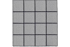 OrangeStar Interlocking Rubber Mats for Floor, 16 Pack 12" x12" Anti-Fatigue Mat, Non-Slip Drainage Mat with Holes for Restaurant Kitchen Bar Indoor Outdoor Wet Area