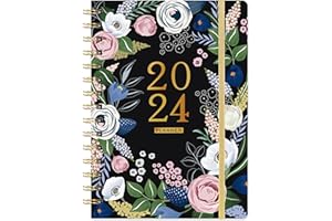 URNEEDS 2024 Planner - Planner 2024, Jan 2024 - Dec 2024, 2024 Planner Weekly and Monthly with Tabs, 8.4" x 6.3", Calendar Planner 2024 with Premium Thick Paper, Twin-Wire Binding, 12 Monthly Tabs, Perfect