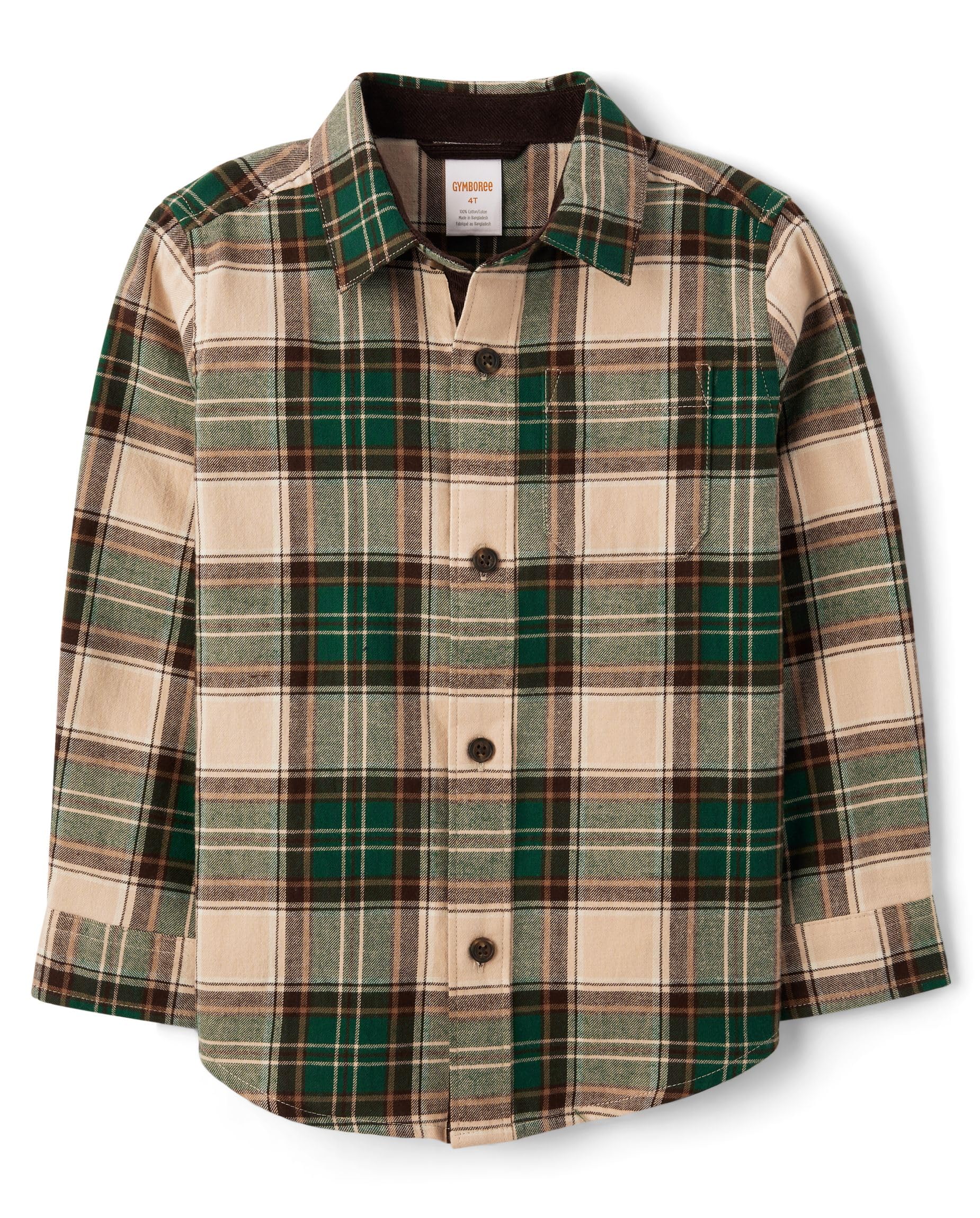 Photo 1 of Gymboree,Boys,and Toddler Long Sleeve Plaid Button Up Shirts,Fir,18 Months,24 Months