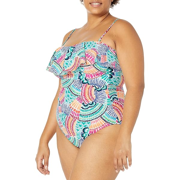 thumbnail image 2 of Gottex Women's Jolie Bouquet One-Piece Swimsuit - Square Neck, Adjustable Straps 2 of 12