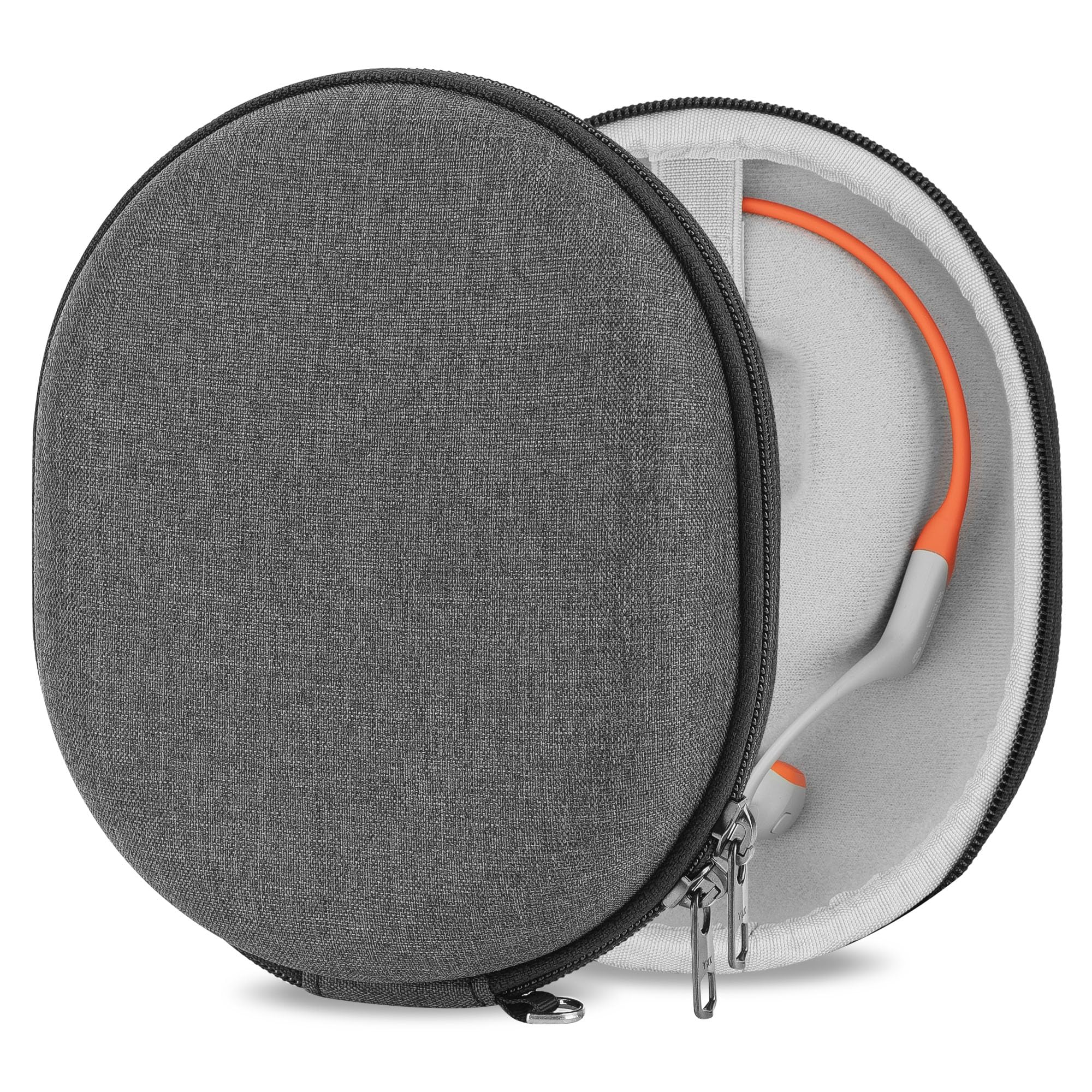 Geekria Shield Headphones Case Compatible with AfterShokz OpenRun Mini, Air, OpenRun Pro, OpenComm, OpenMove, Replacement Hard Shell Travel Carrying Bag with Cable Storage